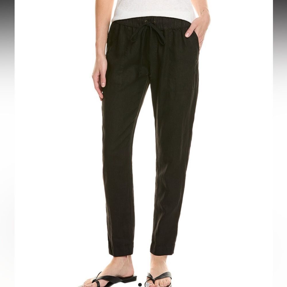 NWT Enza Costa Easy Linen Pant Black Small